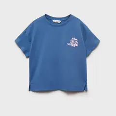 MANGO KIDS - Polera Estampada Manga Corta Niña