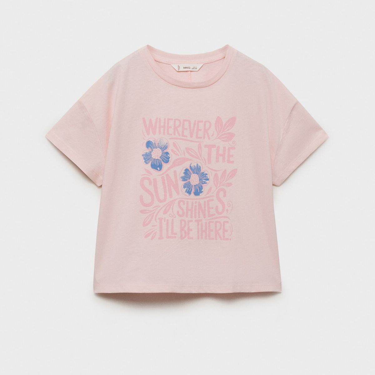 MANGO KIDS - Polera Estampada Manga Corta Niña Mango Kids