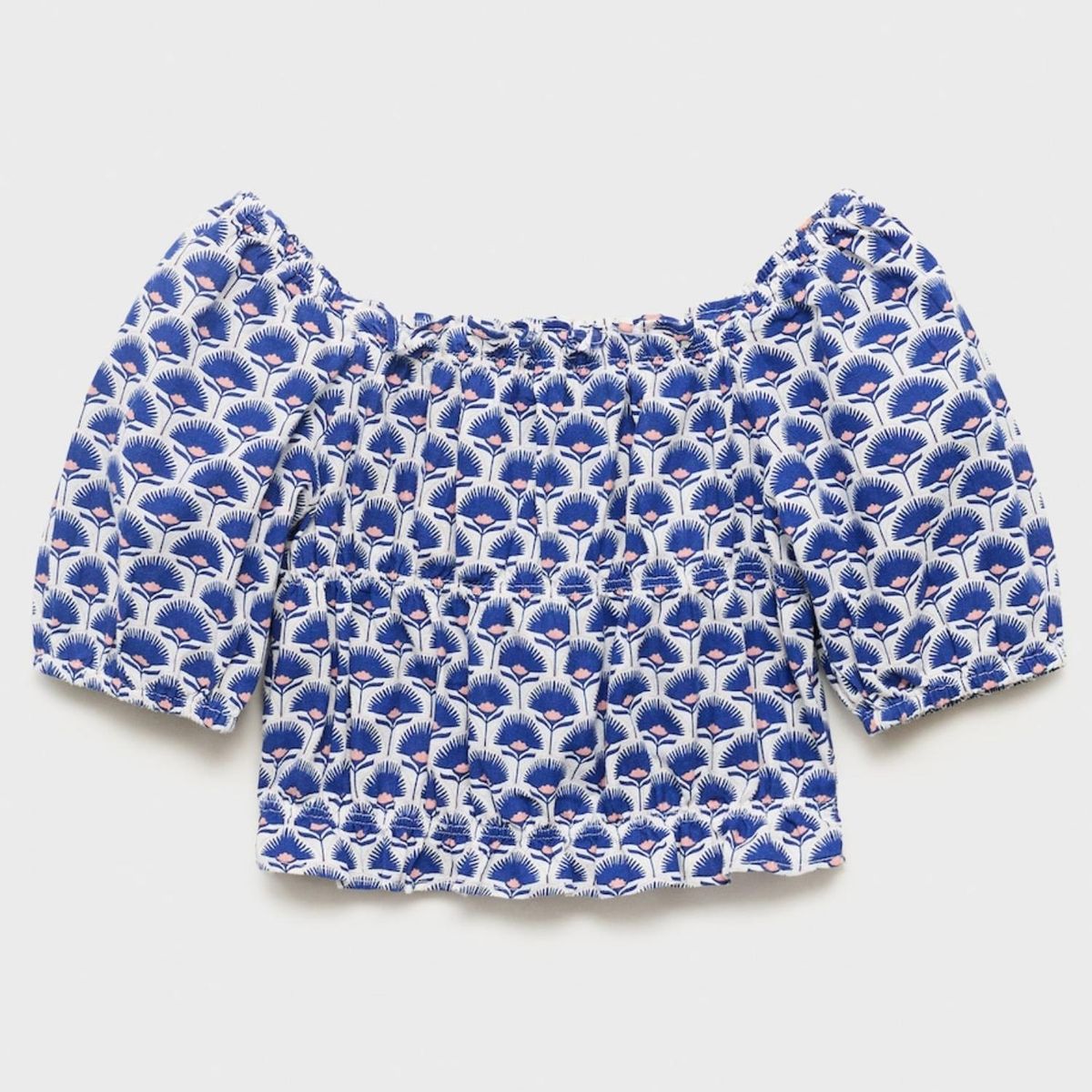 MANGO KIDS - Blusa Lino Estampada Niña Mango Kids