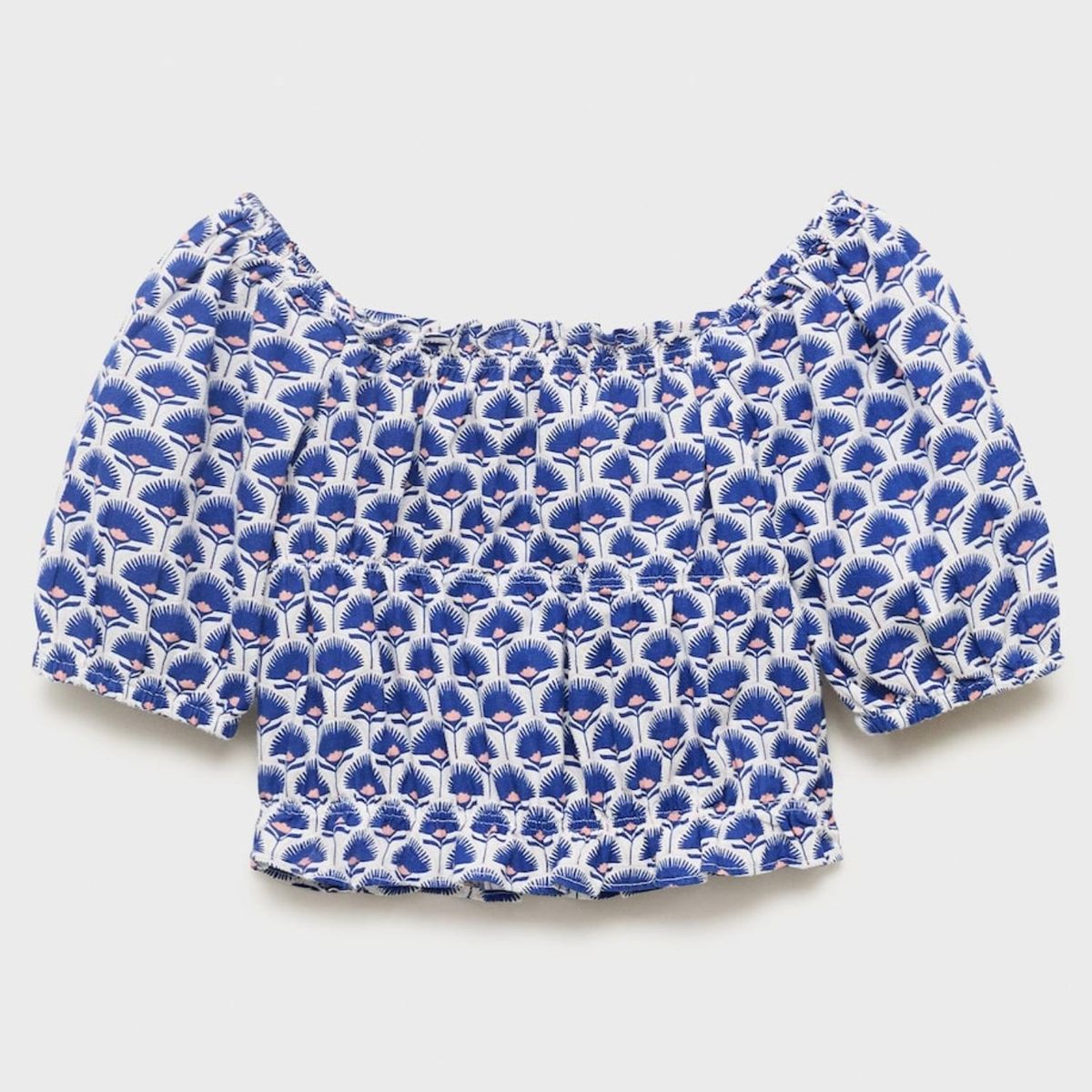 MANGO KIDS - Blusa Lino Estampada Niña Mango Kids