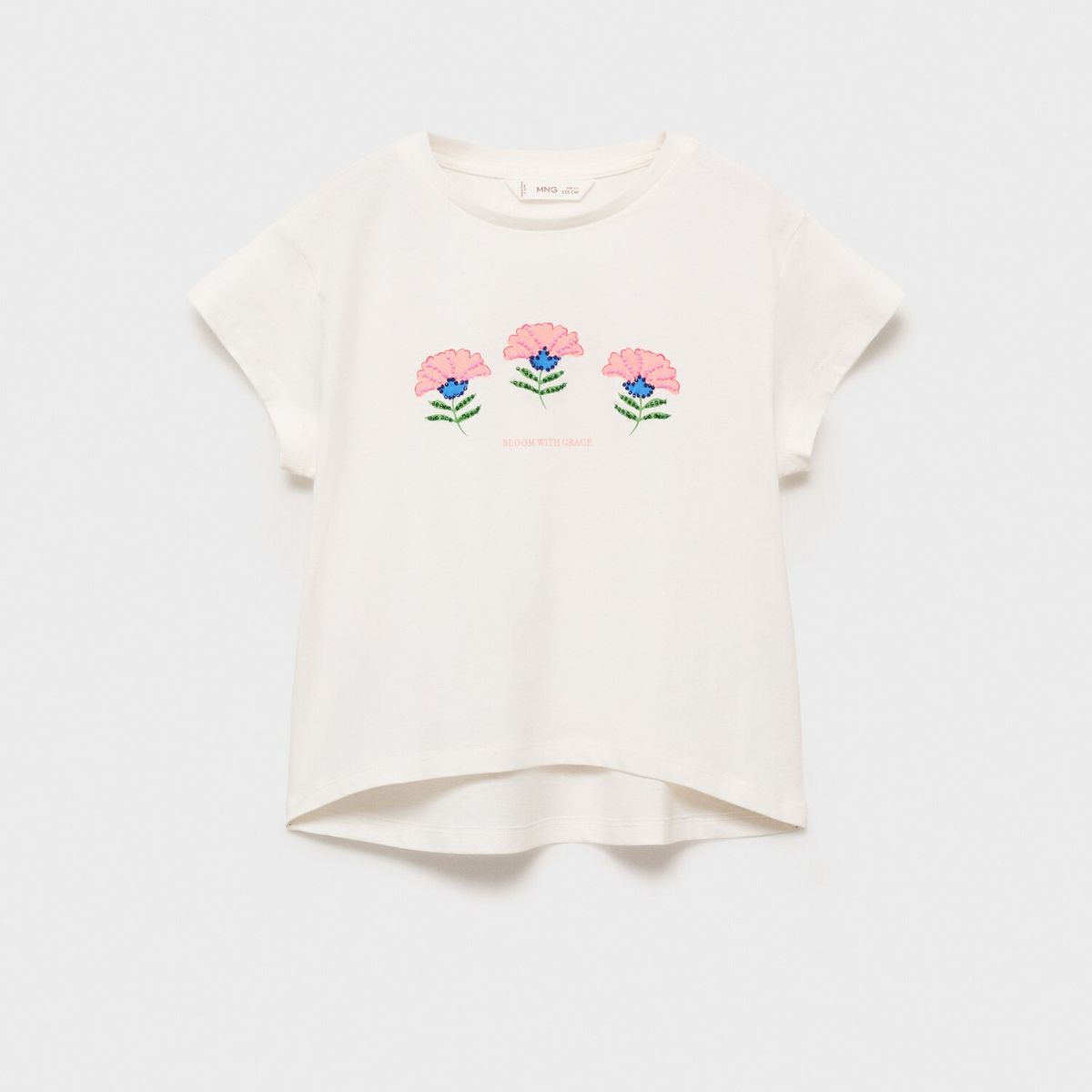 MANGO KIDS - Polera Estampada Abalorios Niña Mango Kids