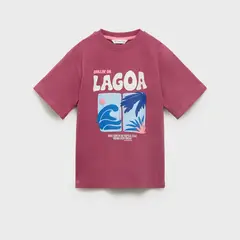 MANGO KIDS - Polera Estampada Manga Corta Niño