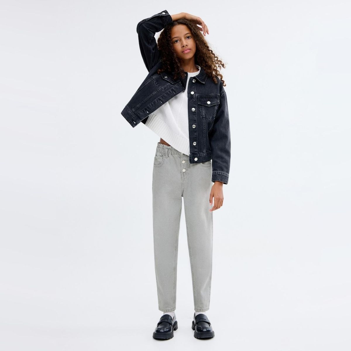 MANGO KIDS - Jeans Paperbag Niña Mango Kids