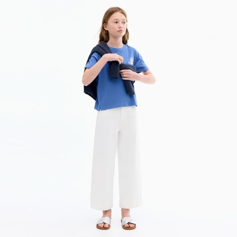 Jeans Culotte Detalle Costura Niña