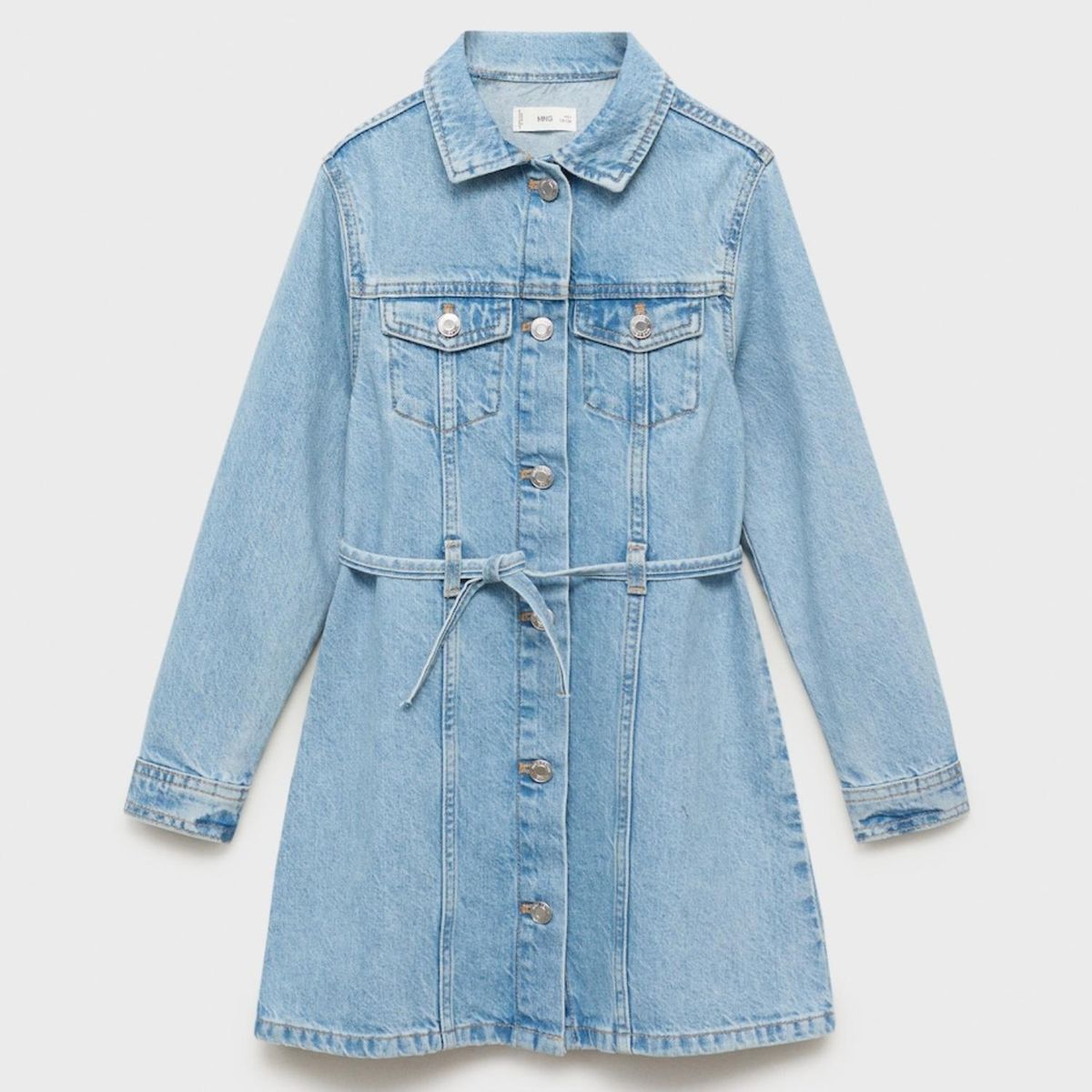 MANGO KIDS - Vestido Denim Lazo Niña Mango Kids