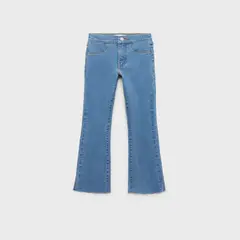 MANGO KIDS - Jeans Flare Bajo Deshilachado Niña