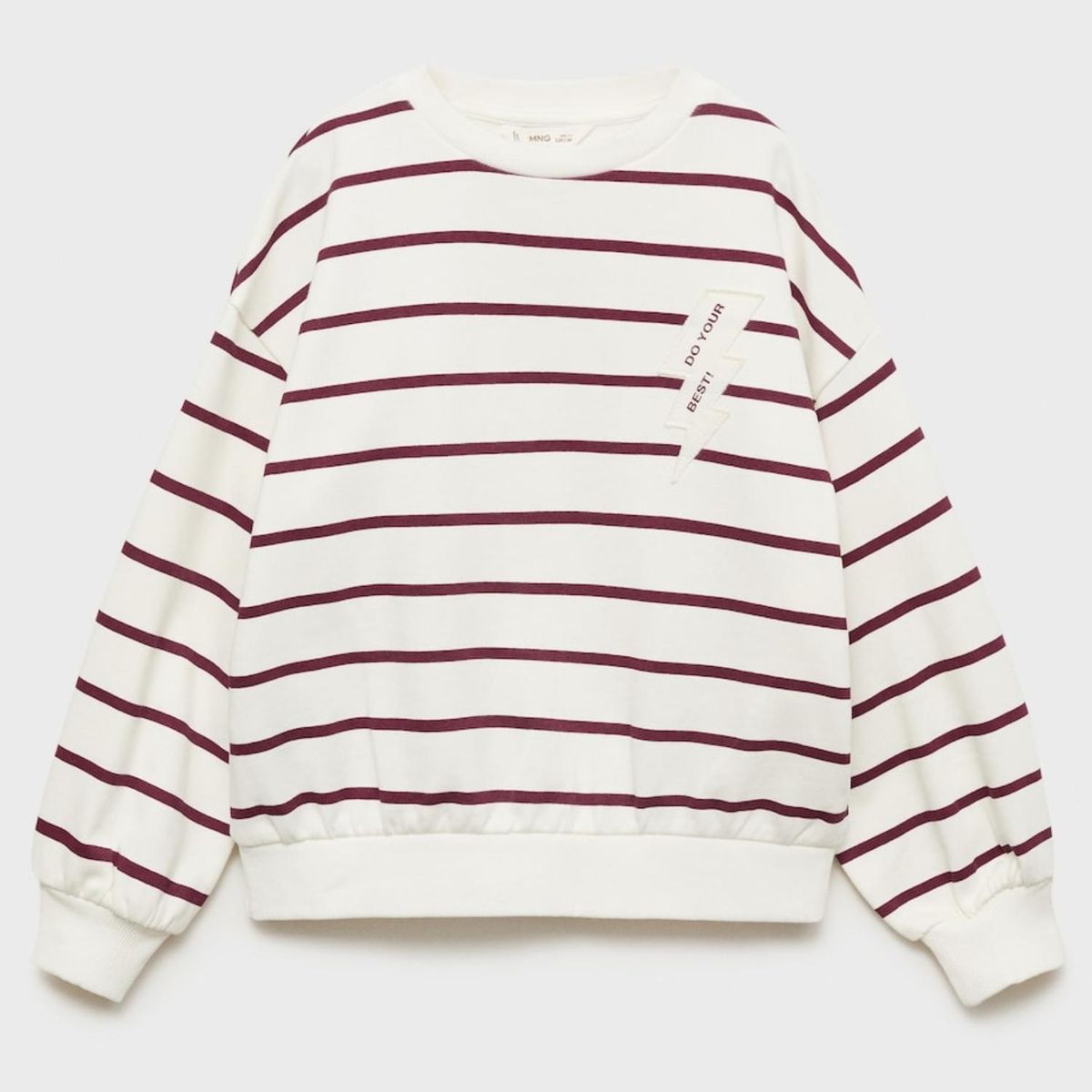 MANGO KIDS - Polerón Rayas Bordado Niña Mango Kids