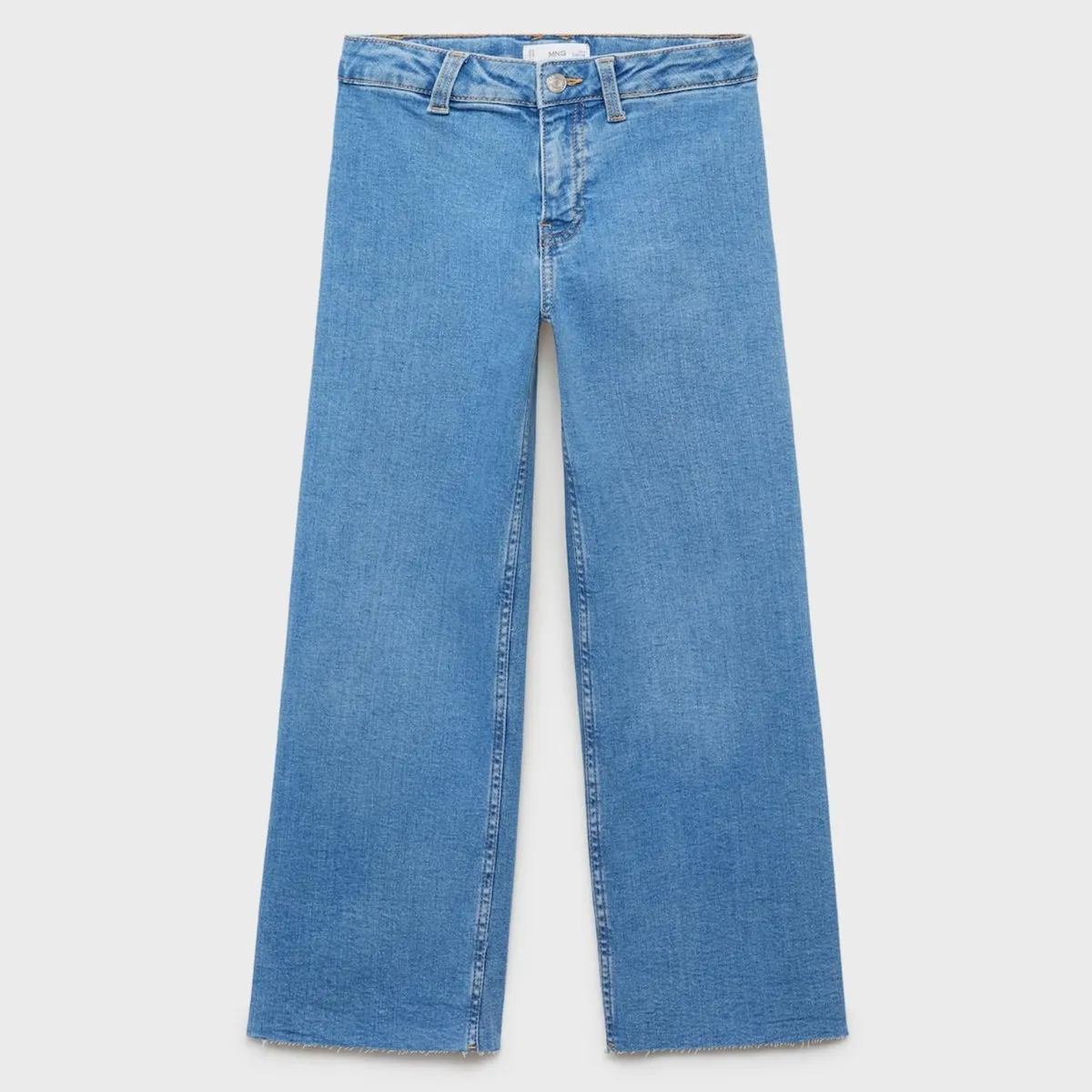 MANGO KIDS - Jeans Wideleg Bajo Deshilachado Niña Mango Kids