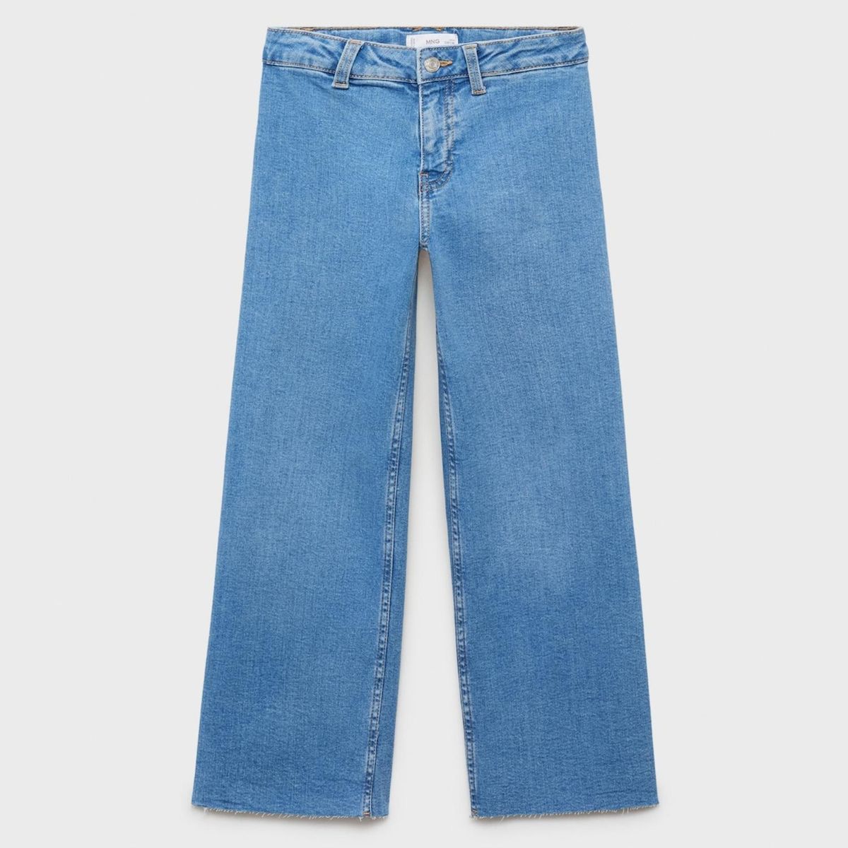 MANGO KIDS - Jeans Wideleg Bajo Deshilachado Niña Mango Kids