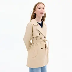 MANGO KIDS - Trench Doble Botonadura Niña