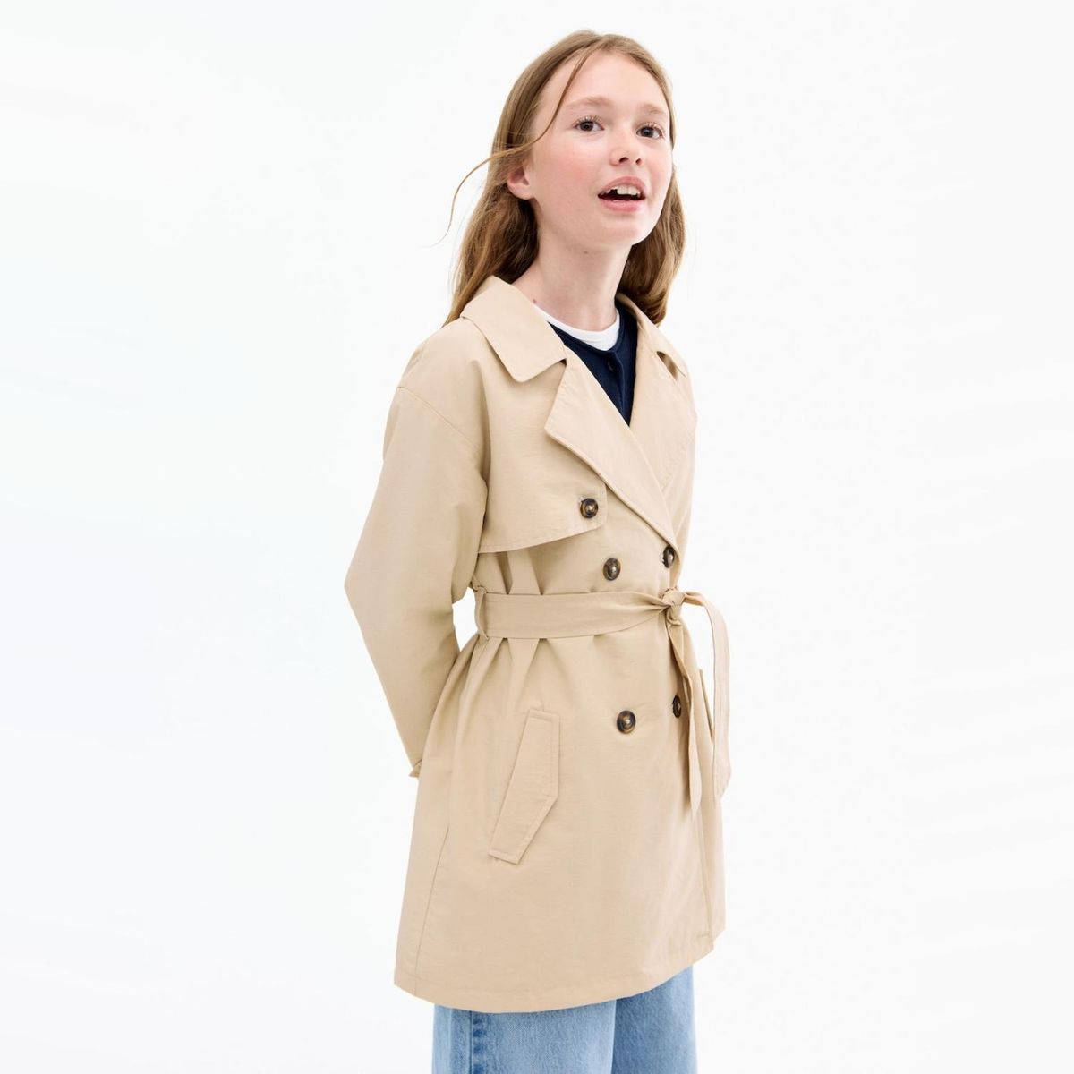 MANGO KIDS - Trench Doble Botonadura Niña Mango Kids