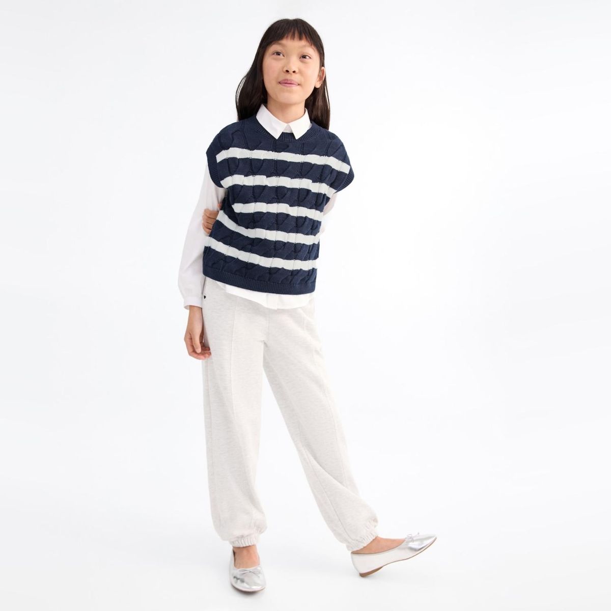 MANGO KIDS - Chaleco Punto Trenzado Niña Mango Kids