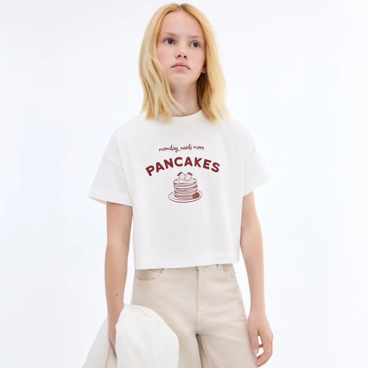 MANGO KIDS - Polera Estampada Manga Corta Niña Mango Kids