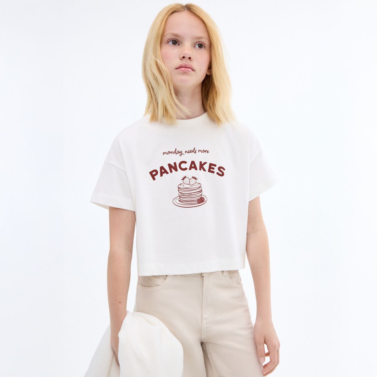 MANGO KIDS - Polera Estampada Manga Corta Niña Mango Kids