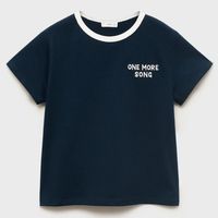 Polera Bordada Cuello Contraste Niña