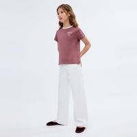 Polera Bordada Cuello Contraste Niña