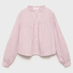 MANGO KIDS - Camisa Algodón Rayas Niña