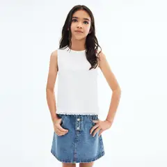 MANGO KIDS - Falda Vaquera Paperbag Niña