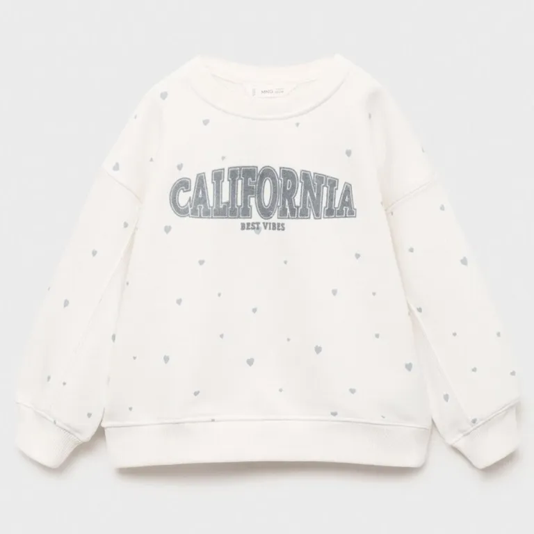 MANGO KIDS Polerón Corazones Estampados Bebé Niña