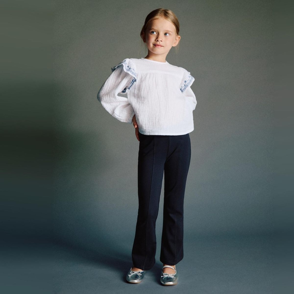 MANGO KIDS - Blusa Bordada Volantes Bebé Niña Mango Kids