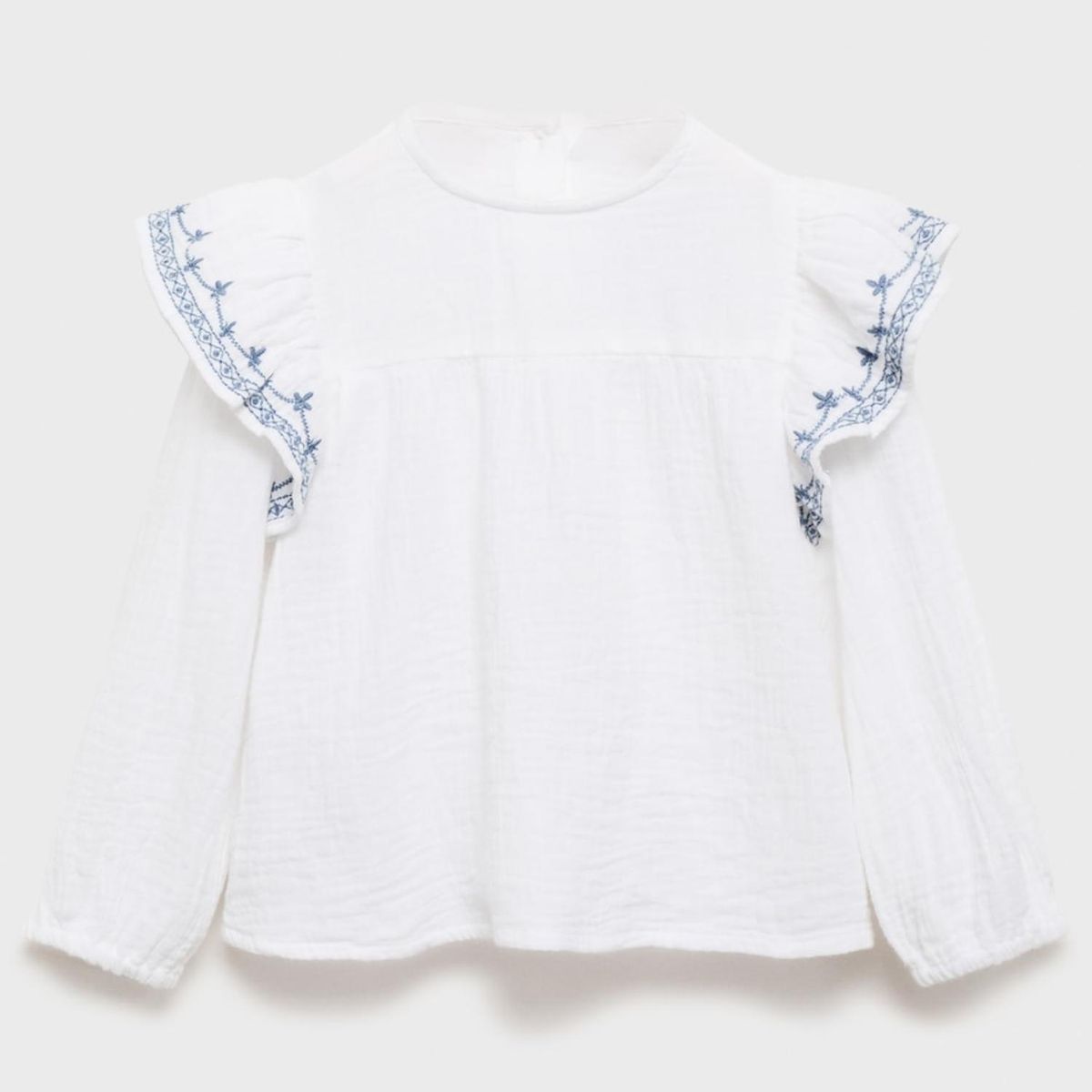 MANGO KIDS - Blusa Bordada Volantes Bebé Niña Mango Kids