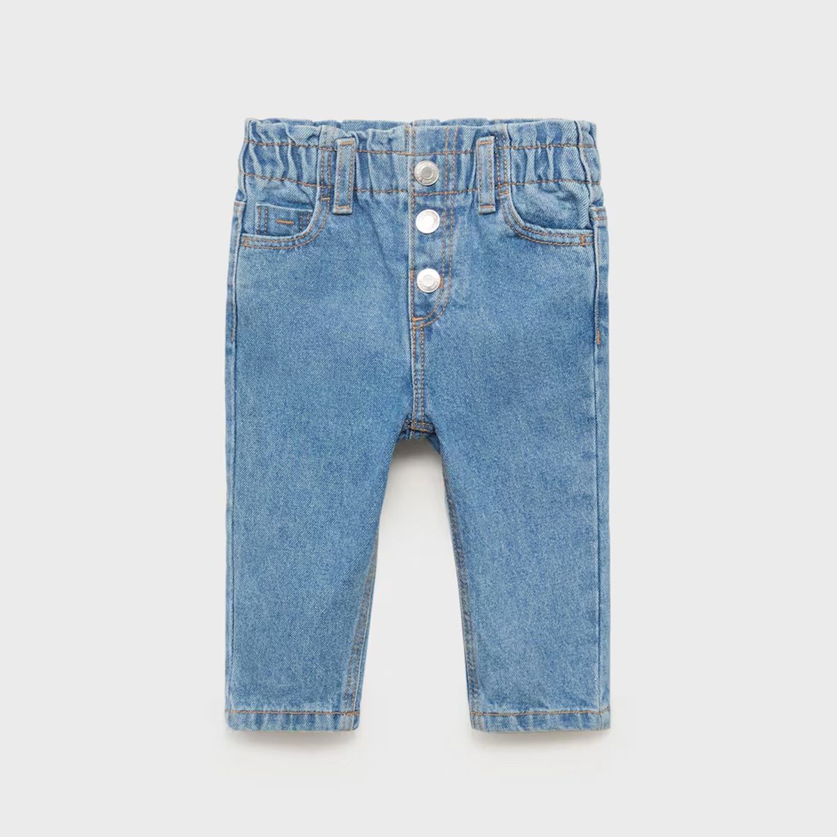MANGO KIDS - Jeans Paperbag Botones Bebé Niña Mango Kids