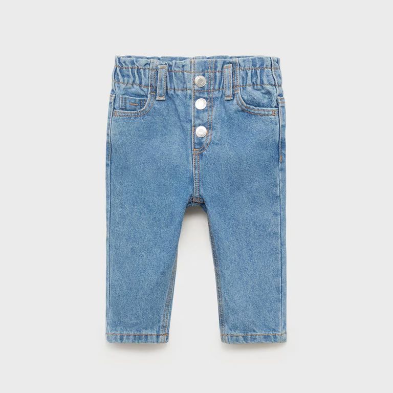 Jeans Paperbag Botones Bebé Niña