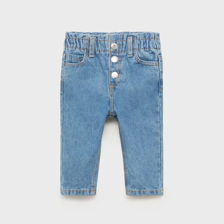Jeans Paperbag Botones Bebé Niña