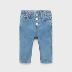 MANGO KIDS - Jeans Paperbag Botones Bebé Niña