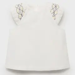MANGO KIDS - Blusa Algodón Bordados Bebé Niña