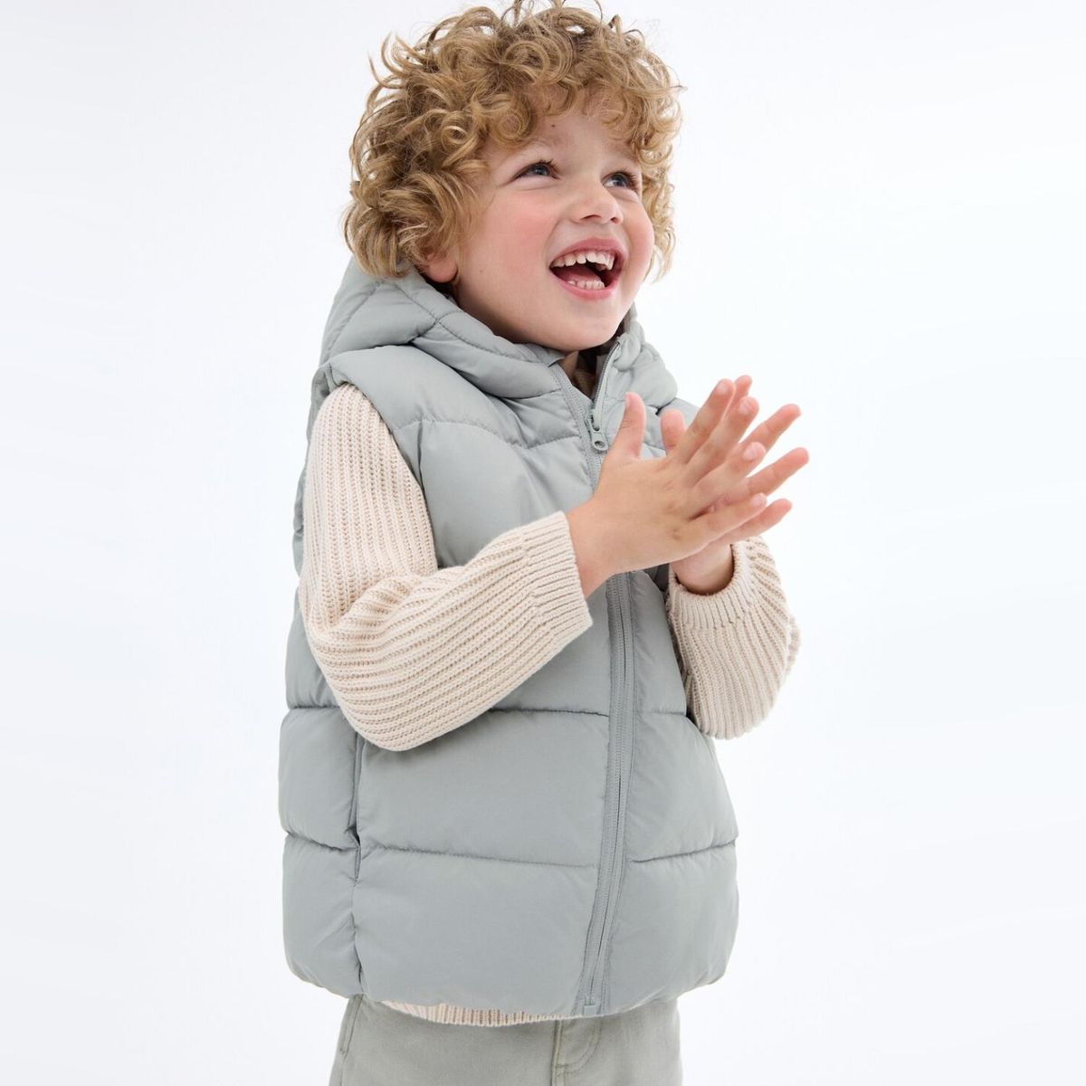 MANGO KIDS - Chaleco Acolchado Capucha Bebé Niño Mango Kids