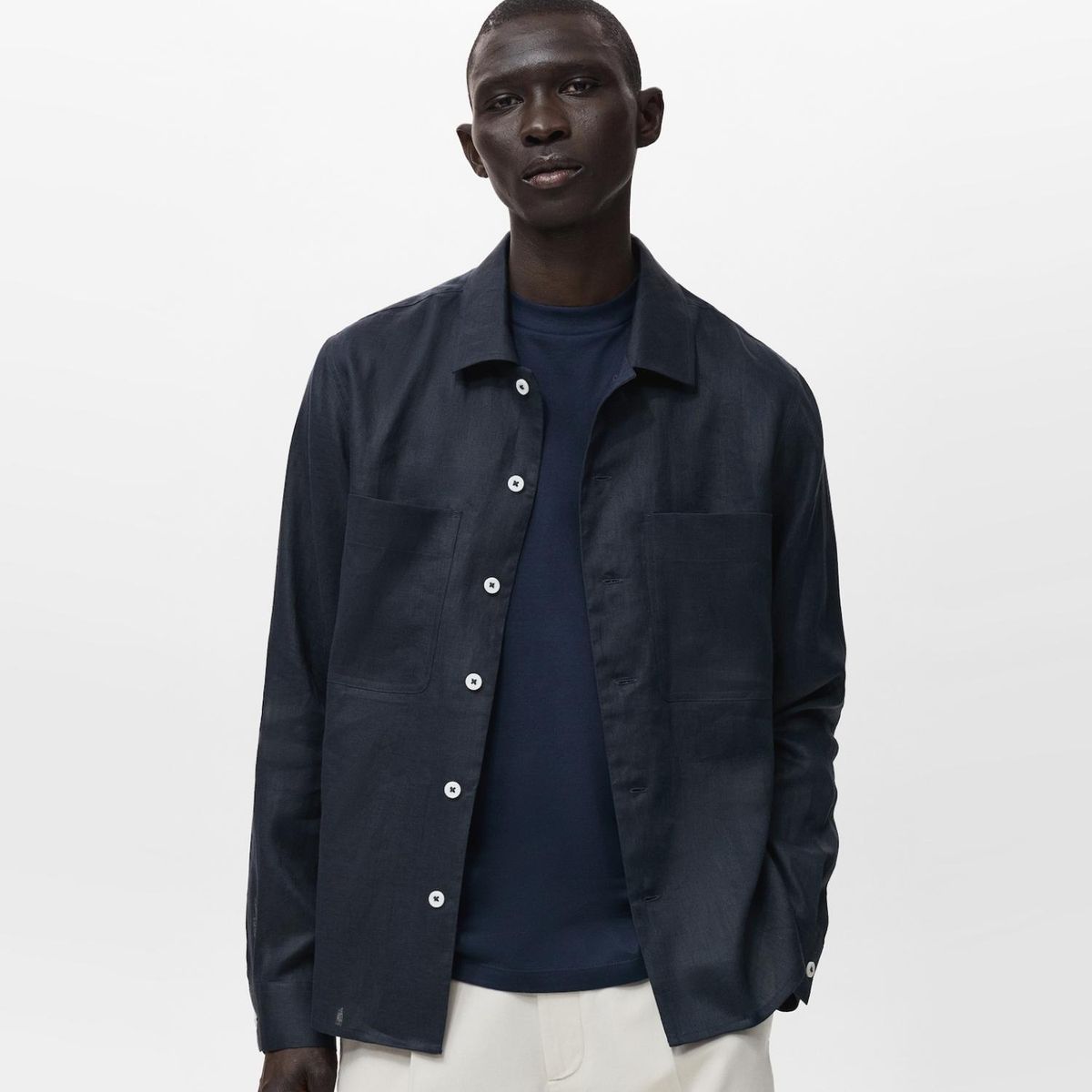 MANGO MAN - Sobrecamisa 100% Lino Ligera Hombre Mango Man