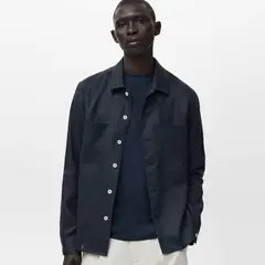 MANGO MAN - Sobrecamisa 100% Lino Ligera Hombre