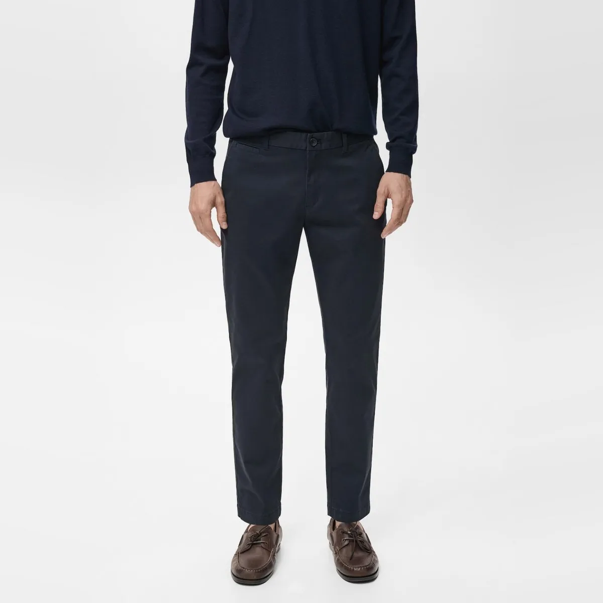 MANGO MAN - Pantalón Prato Chino Cropped Tappered Hombre Mango Man