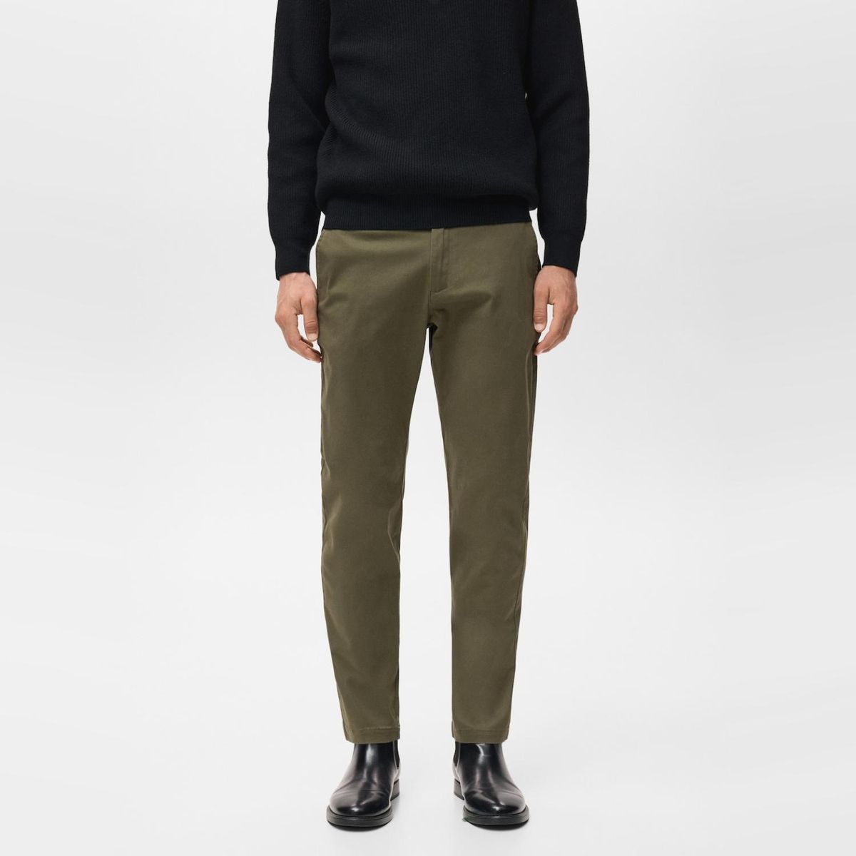 MANGO MAN - Pantalón Prato Chino Cropped Tappered Hombre Mango Man