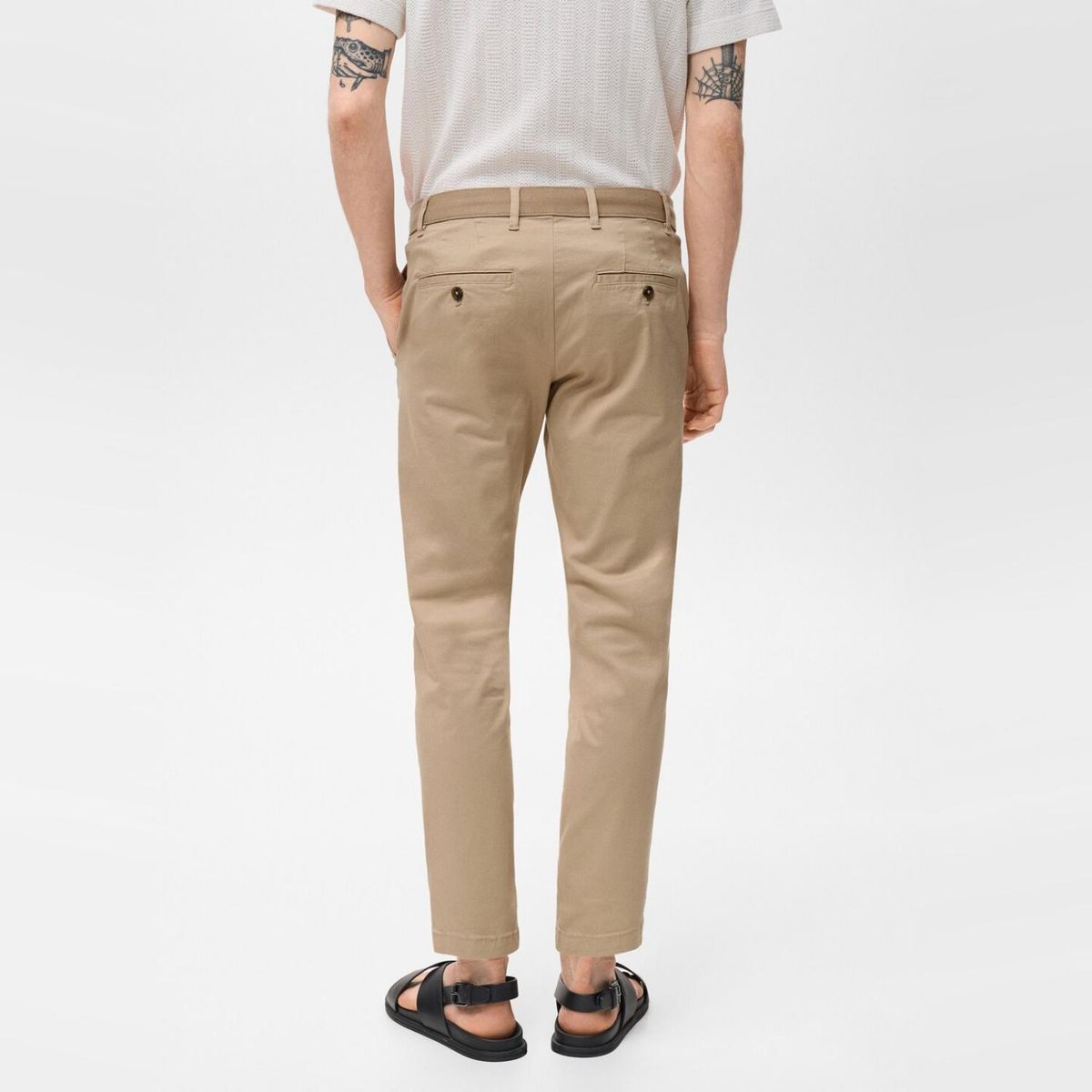 MANGO MAN - Pantalón Prato Chino Cropped Tappered Hombre Mango Man