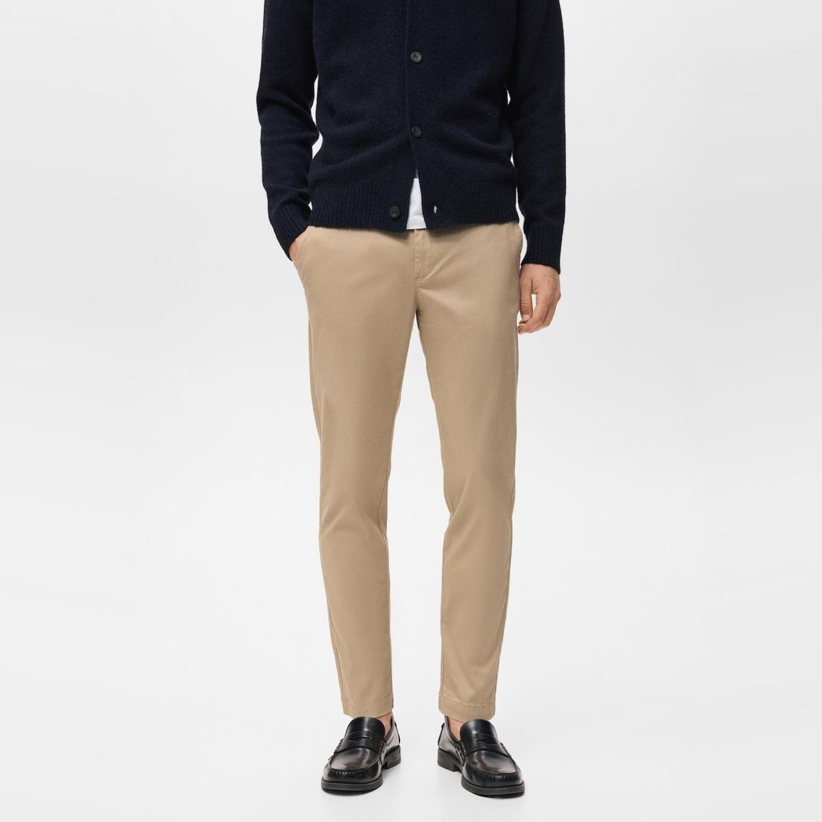 MANGO MAN - Pantalón Prato Chino Cropped Tappered Hombre Mango Man