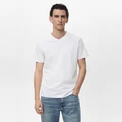 MANGO MAN - Polera Cuello V Hombre