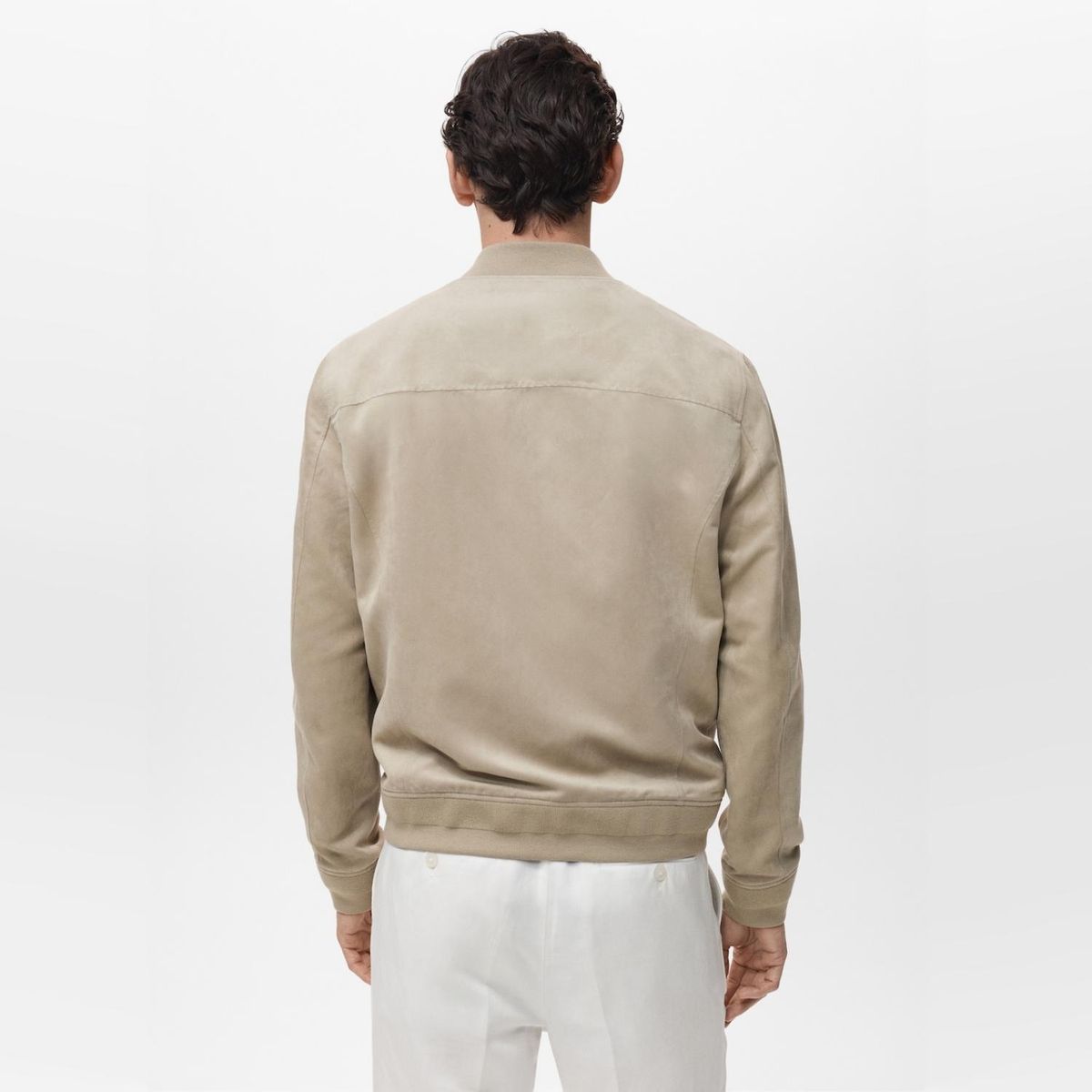 MANGO MAN - Chaqueta Bomber Efecto Ante Hombre Mango Man
