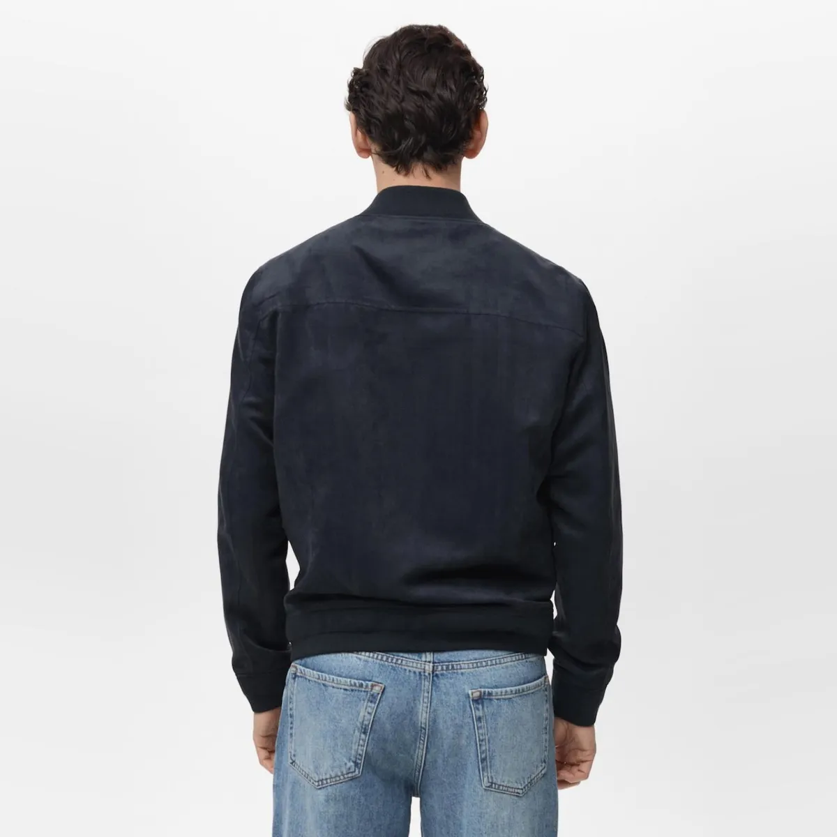 MANGO MAN - Chaqueta Bomber Efecto Ante Hombre Mango Man