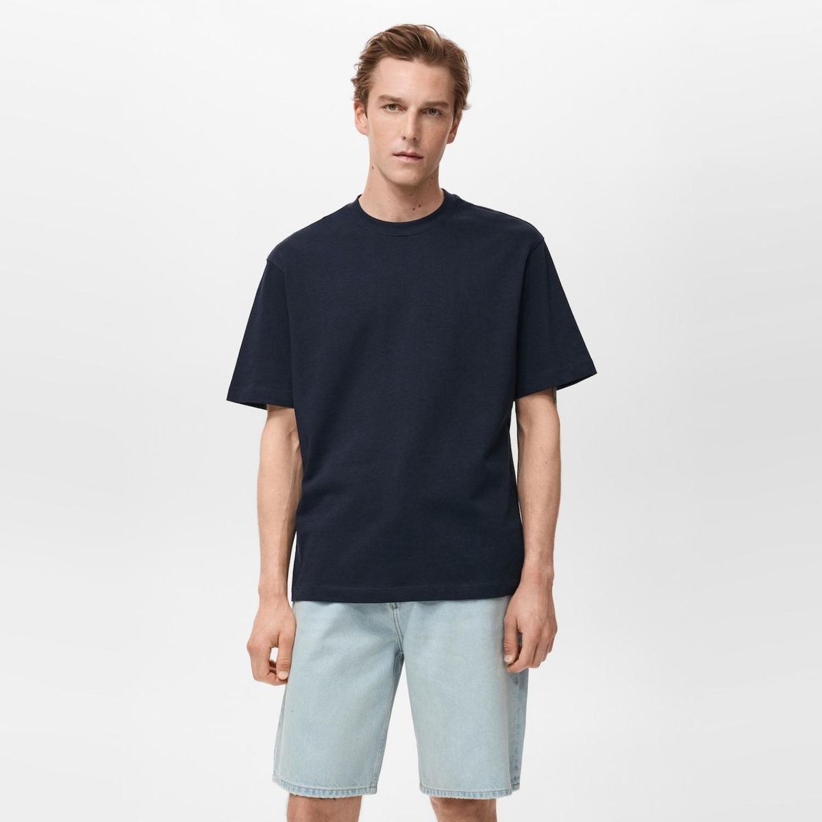 MANGO MAN - Polera 100% Algodón Relaxed Fit Hombre Mango Man