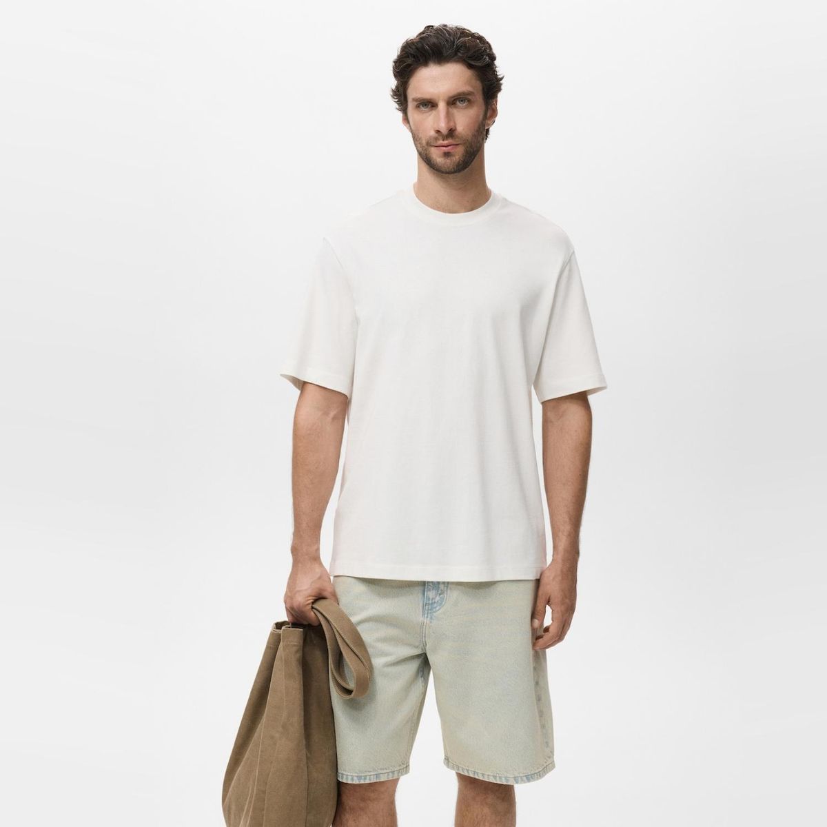MANGO MAN - Polera 100% Algodón Relaxed Fit Hombre Mango Man