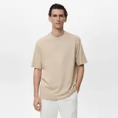 MANGO MAN - Polera 100% Algodón Relaxed Fit Hombre
