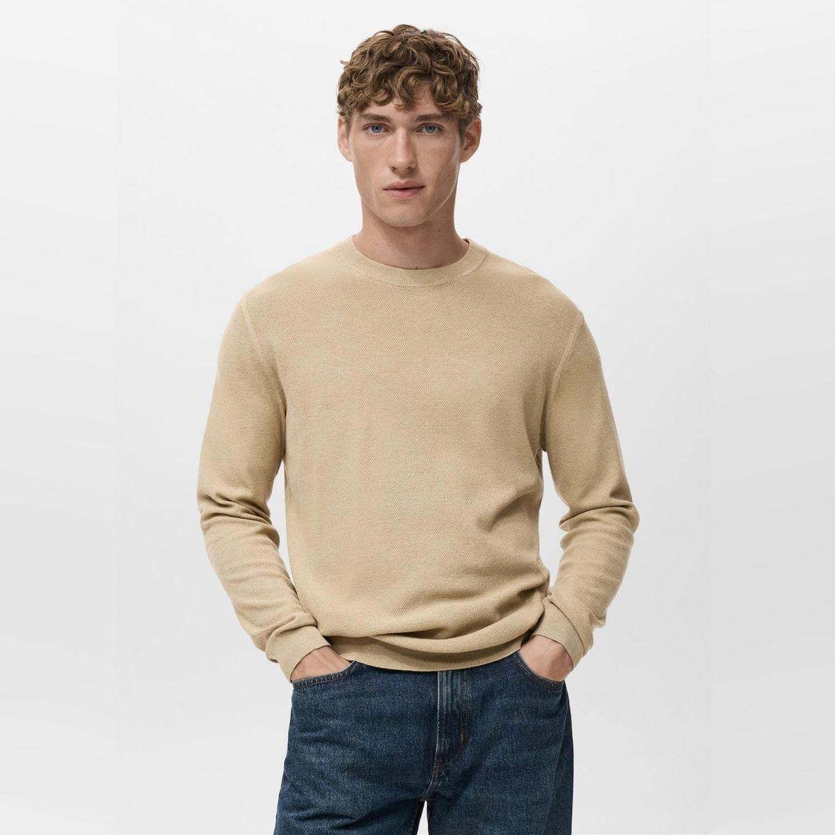 MANGO MAN - Sweater Punto Fino Hombre Mango Man