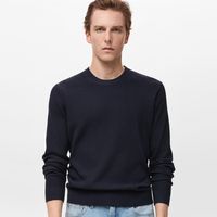 Sweater Algodón Punto Fino Canalé Hombre