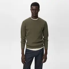 MANGO MAN - Sweater Algodón Punto Fino Canalé Hombre