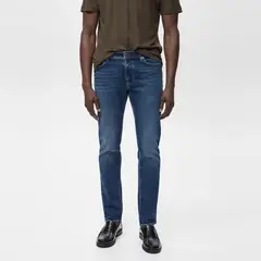 MANGO MAN - Jeans Jan Slim Fit Lavado Oscuro Desgastado Hombre