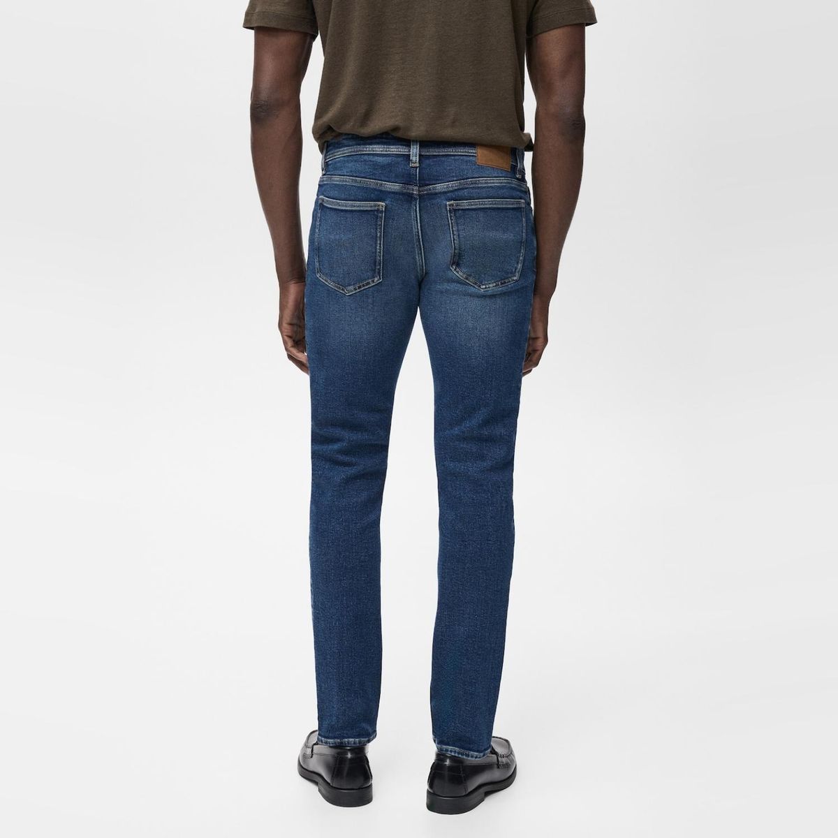 MANGO MAN - Jeans Jan Slim Fit Lavado Oscuro Desgastado Hombre Mango Man