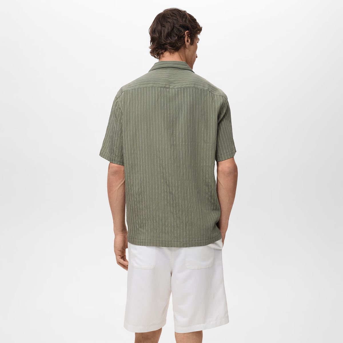 MANGO MAN - Camisa Rayas Manga Corta Hombre Mango Man