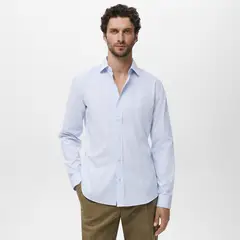 MANGO MAN - Camisa Algodón Rayas Regular Fit Hombre